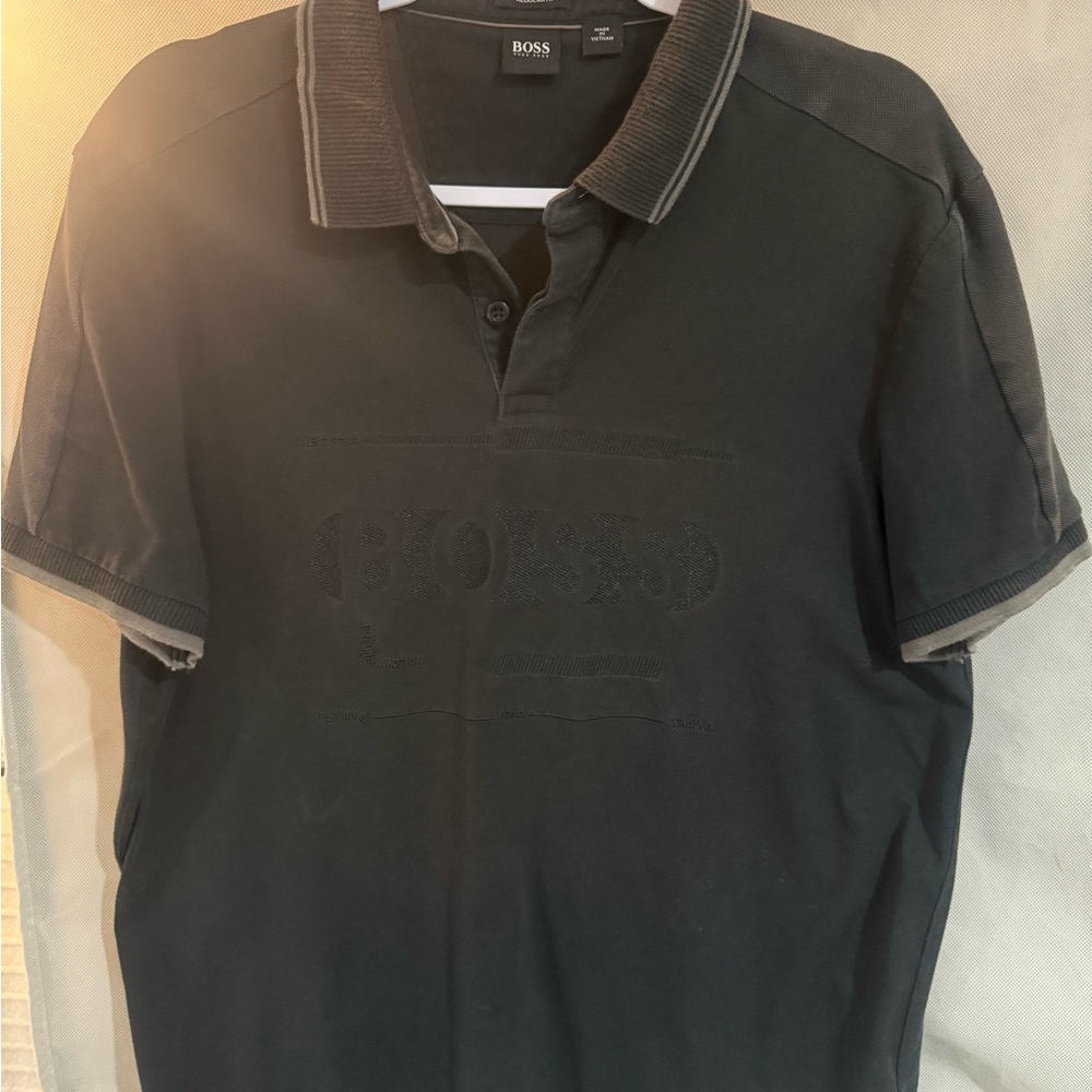 Hugo Boss Black Polo with Subtle Embossed Logo